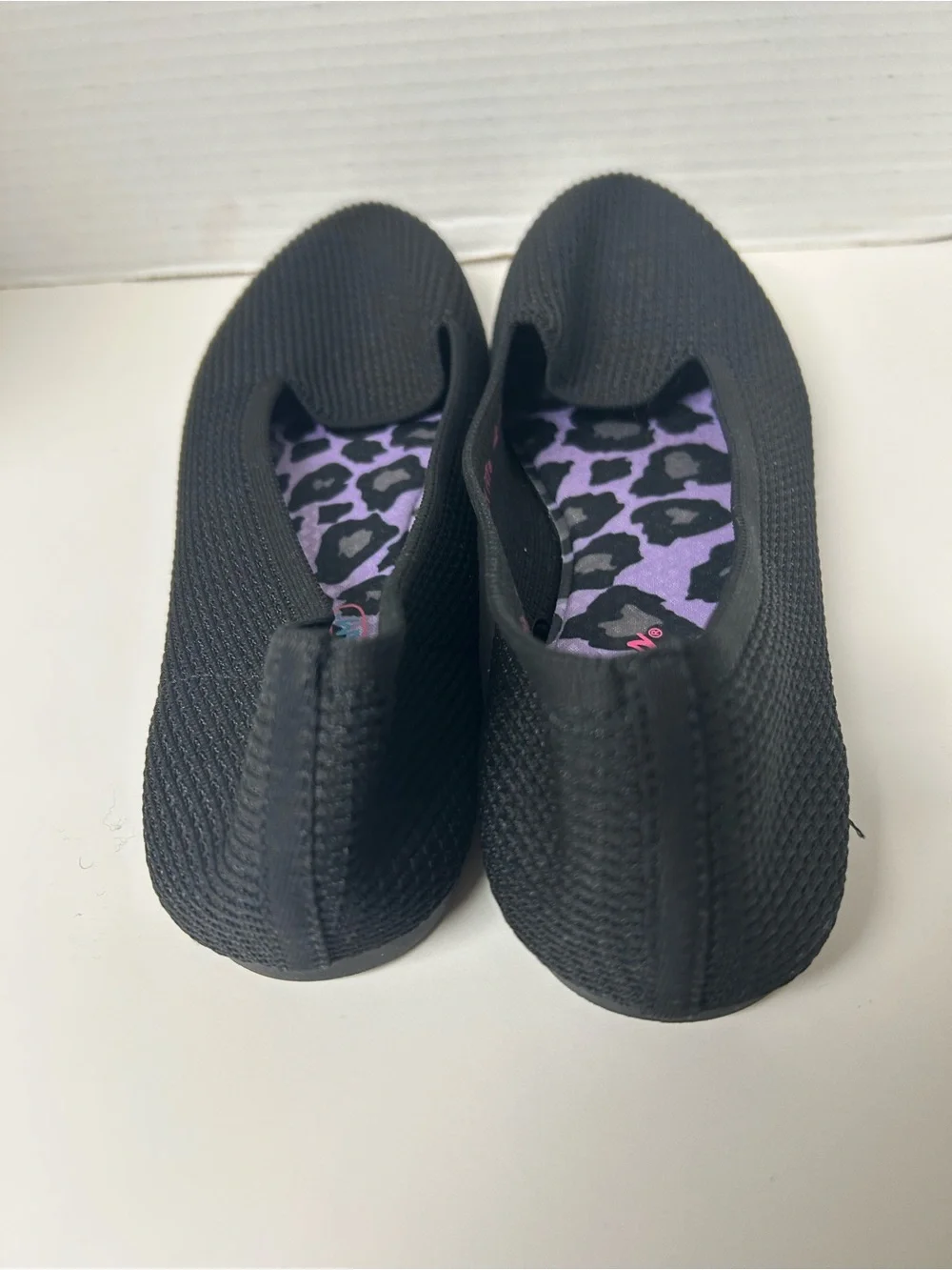 Skechers Cleo Black Knit Ballet Flats Size 11 (Fits Like 10) EUC